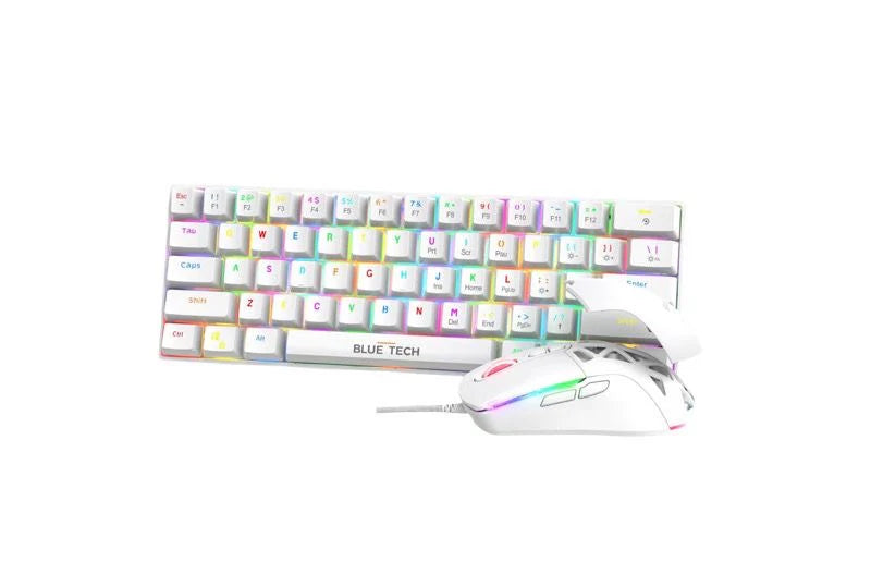 00795 - Blue tech mechanical keyboard & mouse
