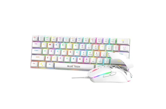 00795 - Blue tech mechanical keyboard & mouse