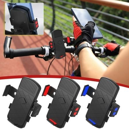 00184 - Bike phone support Black & Red 360 Degree rotation
